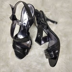 Nina Faux Snakeskin heel